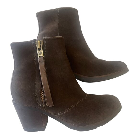 Bussola Women’s Brown Suede Smog Joust Ankle Booties size 6 M - Picture 1 of 11